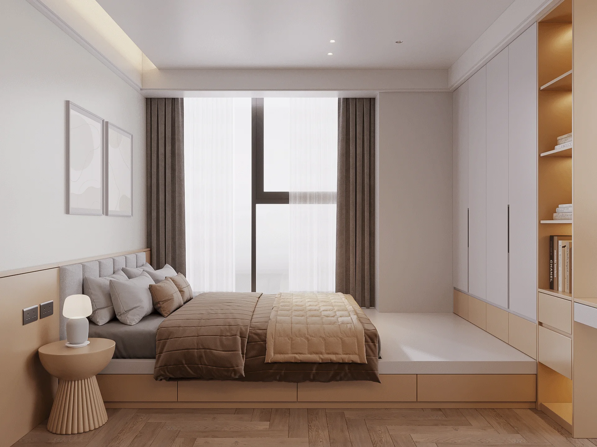 Đi từ mặt bằng
trước khi chọn đồ